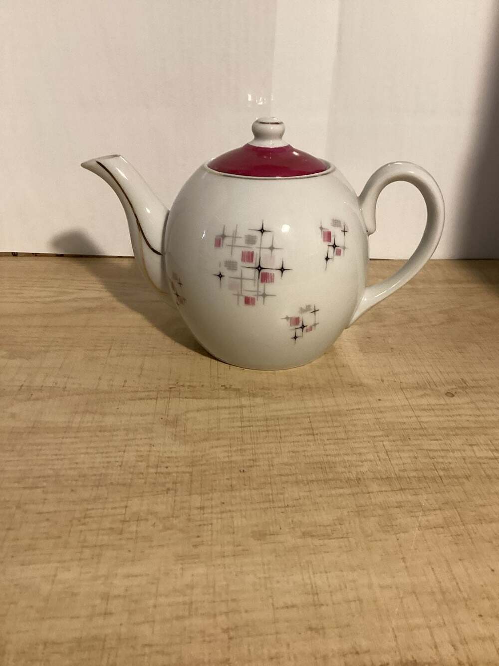 Vintage Grantcrest Mid Century Modern Atomic Starburst Teapot with Lid Japan